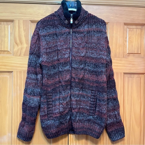 Pulltonic Iconic Mohair and Lambswool Full Zip Sweater Size XL - Picture 8 of 9